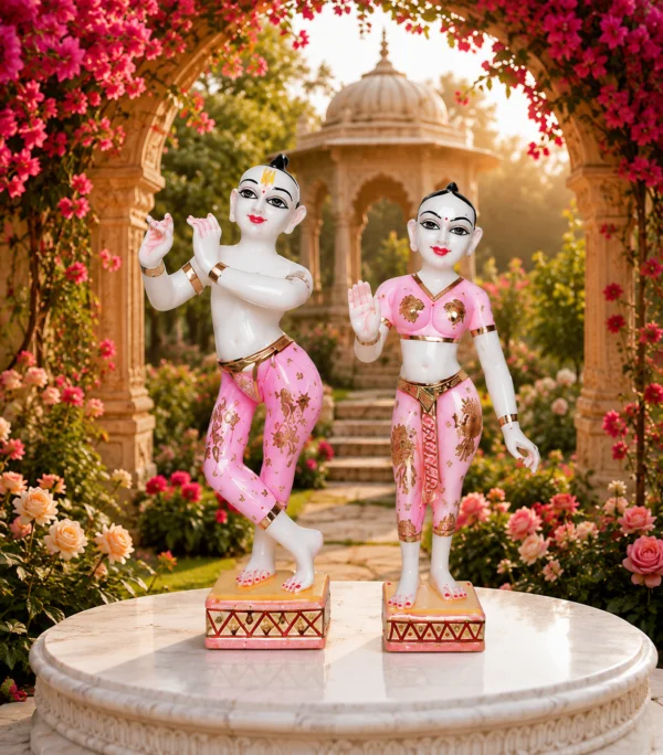 pink radha krishn