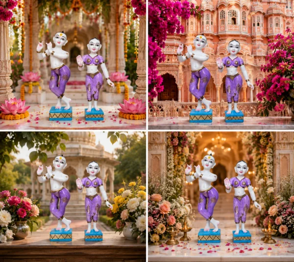 purple radha krishna
