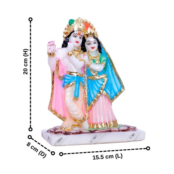 Gold radha krishna idol