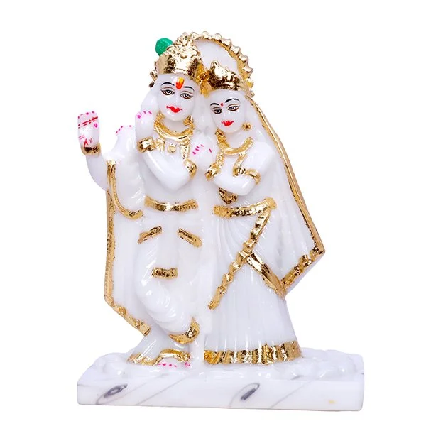 White radha krishna idol
