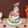 Bal Krishna Makhan Chor idol showpiece for home decor (Marble) – 7 inch