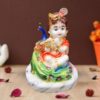 Bal Krishna Makhan Chor idol  (Marble) – 7 inch
