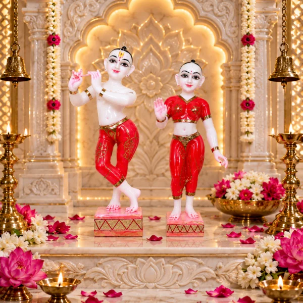 red radha krishna