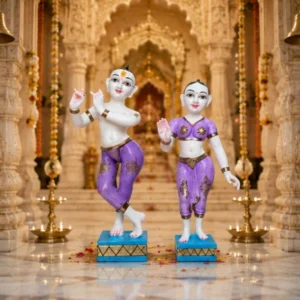 purple radha krishna