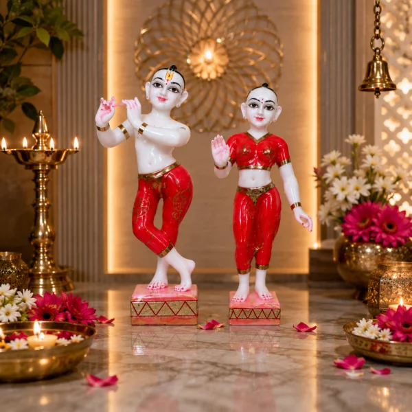 red radha krishna