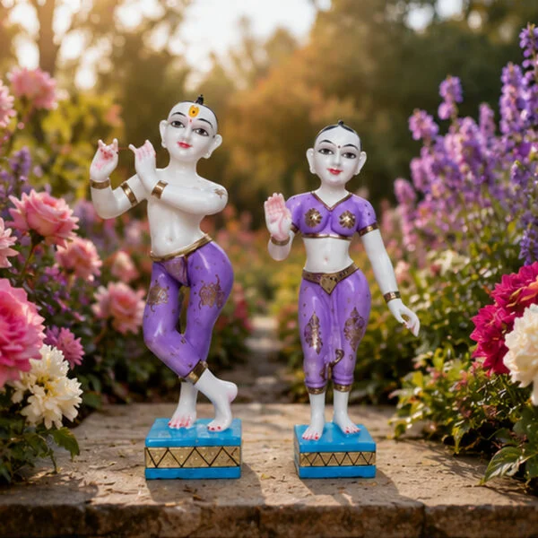 purple radha krishna