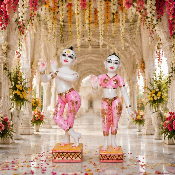 pink radha krishn