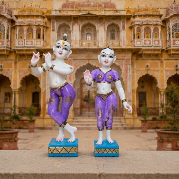 purple radha krishna