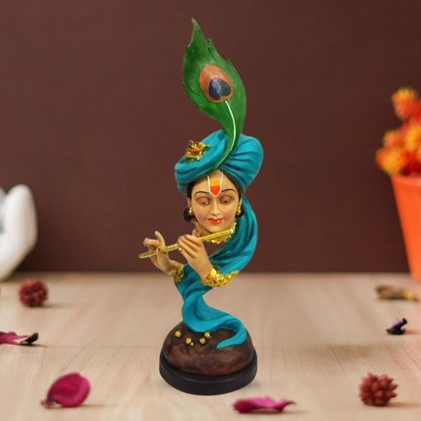 Lord Krishna idol showpiece for home decor (Marble) – 20 inch