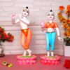 Lotus Jugal Jodi Radha & Krishna Idol Showpiece for Home Decor (Multicolor) Marble - 15 Inch