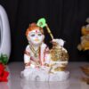 Makhan Chor Idol Showpiece for Home Decor (Golden Foil) Marble – 6 Inch