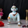 Laddu Gopal Krishna Idol (Blue) Marble - 9 Inch