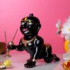 Laddu Gopal Krishna Idol (Black) Marble - 8 Inch