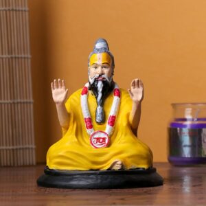 Premanand Maharaj Idol ? 14 cm (H) x 11 cm (L) x 11 cm (D) | Spiritual Guru Murti for Home & Office