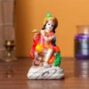 Lord Krishna Idol – 9 cm (H) x 6 cm (L) x 4 cm (D) | Resin Flute Krishna Statue for Home & Office