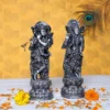 silver radha krishna idol