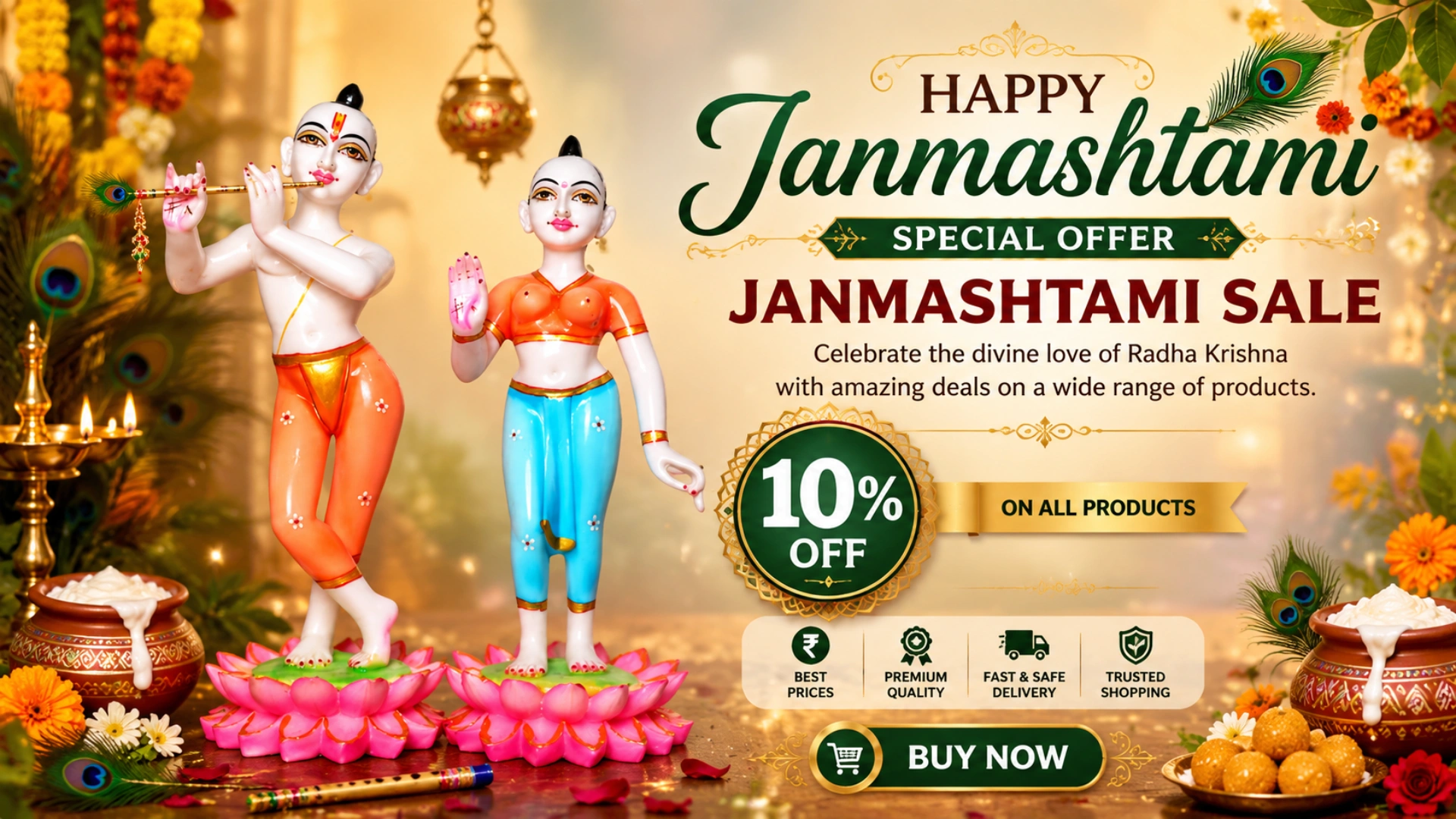 buy radha krishna idol